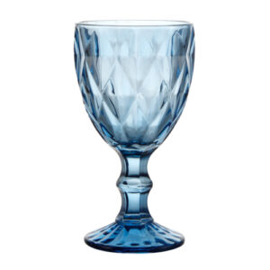 Kit 6 Taças Água Vidro Diamond Safira 340 ml - Lanty