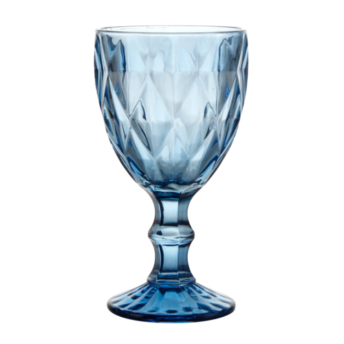 Kit 6 Taças Água Vidro Diamond Safira 340 ml - Lanty