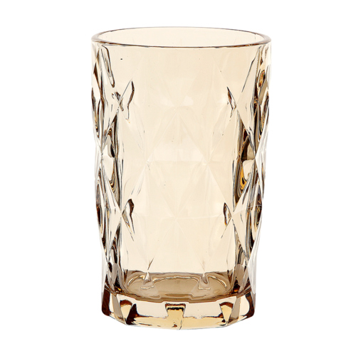 Kit 6 Copos Vidro Diamond Âmbar 350 ml - Lanty