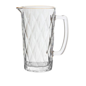 Jarra de Vidro Diamond Borda de Ouro 1 Litro - Lanty