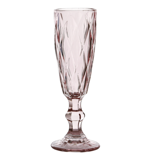 Kit 6 Taças de Champagne Diamond Ametista 170 ml - Lanty