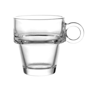 Kit 6 Xícaras de Vidro Stack 90 ml - Lanty