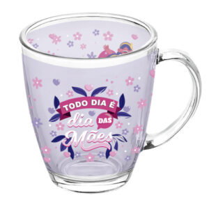 Caneca de Vidro Estampada Dia das Mães 380 ml - Lanty