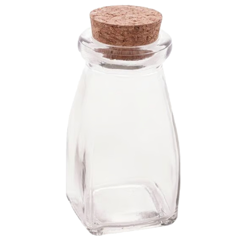 Pote de Vidro Tempero com Tampa de Rolha 120 ml - Lanty