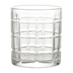 Kit 6 Copos Baixos Vidro Lapidado Topázio 340 ml - Lanty