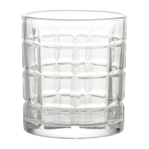 Kit 6 Copos Baixos Vidro Lapidado Topázio 340 ml - Lanty