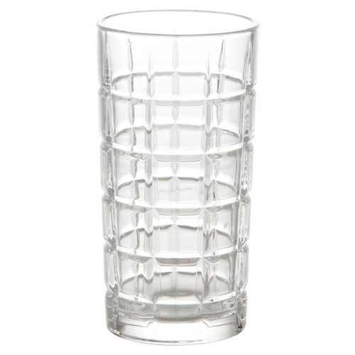 Kit 6 Copos Longos Vidro Lapidado Topázio 340 ml - Lanty