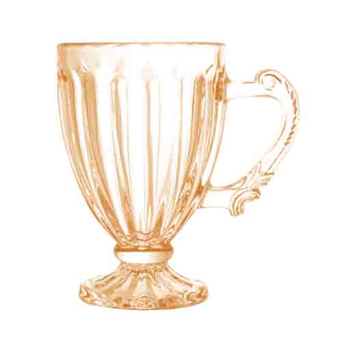 Caneca de Vidro para Capuccino Cristal Âmbar 190 ml - Lanty