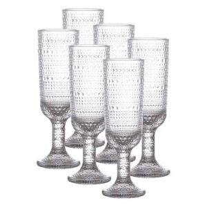 Kit 6 Taças Champagne Pérola Clear 160 ml - Lanty