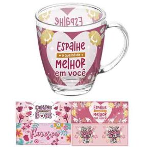 Caneca Estampada Aleatória Espalhe o Melhor 380 ml - Lanty