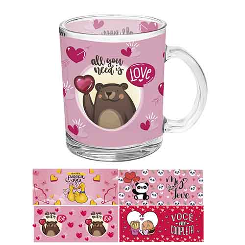 Caneca Estampada Aleatória Ursinho 330 ml - Lanty