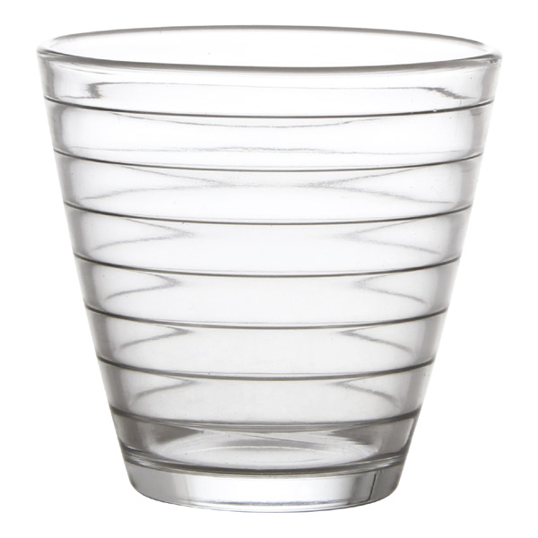 Kit 6 Copos de Vidro Rings Clear 260 ml - Lanty