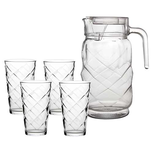 Kit Jarra 2 Litro e 6 Copos Vintage 480 ml - Lanty