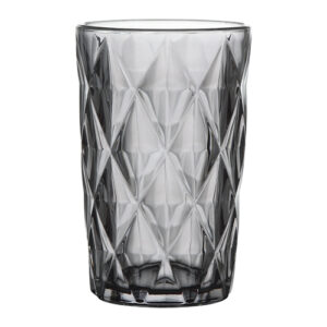 Kit 6 Copos de Vidro Diamond Titânio 350 ml - Lanty