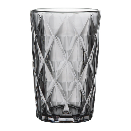 Kit 6 Copos de Vidro Diamond Titânio 350 ml - Lanty