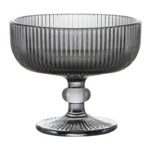 Kit 6 Taças de Vidro para Sobremesa Versalhes Titânio 310 ml - Lanty