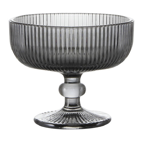 Kit 6 Taças de Vidro para Sobremesa Versalhes Titânio 310 ml - Lanty