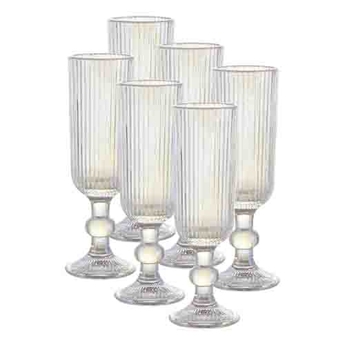 Kit 6 Taças de Vidro para Champagne Versalhes Rainbow 160 ml - Lanty