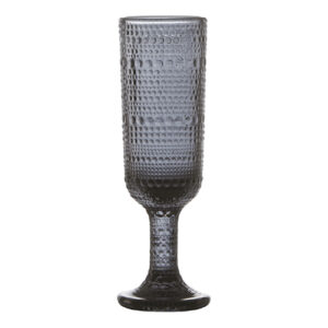 Kit 6 Taças de Vidro para Champagne Pérola Titânio 160 ml - Lanty