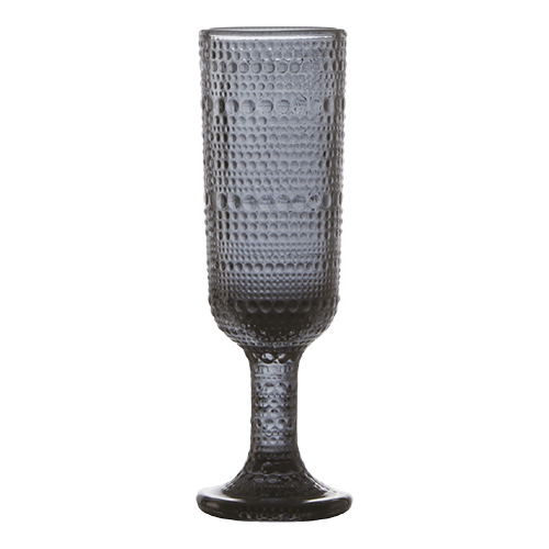 Kit 6 Taças de Vidro para Champagne Pérola Titânio 160 ml - Lanty