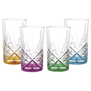 Kit 6 Copos de Vidro Longo Dublin Collors 360 ml - Lanty