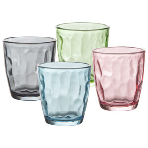 Kit 6 Copos de Vidro Stone Color 230 ml - Lanty