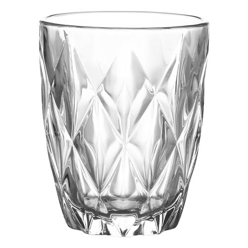 Kit 6 Copos de Vidro Diamond Clear 280 ml - Lanty