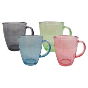 Kit 6 Canecas de Vidro Colorful 365 ml - Lanty