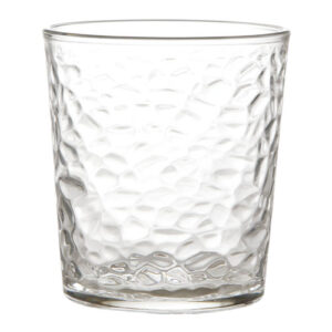 Kit 6 Copos de Vidro Martelados 360 ml - Lanty