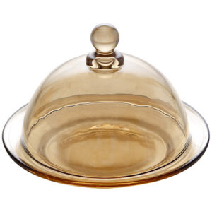 Queijeira de Vidro Clear Âmbar 14 x 10 cm - Lanty