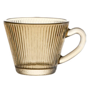 Kit 6 Xícaras de Vidro Atenas Âmbar 90 ml - Lanty