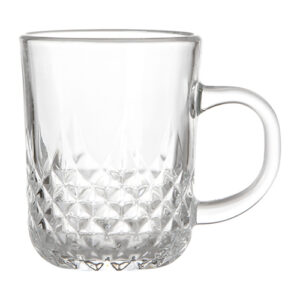 Kit 6 Canecas de Vidro Prisma 250 ml - Lanty