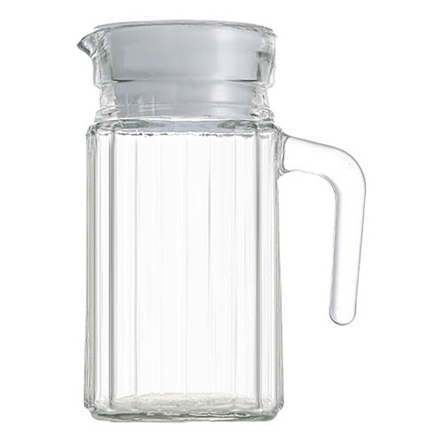 Jarra de Vidro com Listras e Tampa 650 ml - Lanty