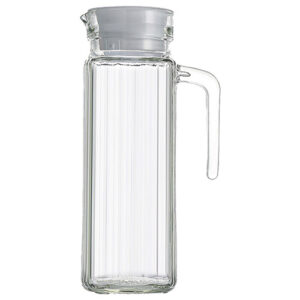 Jarra de Vidro com Listras e Tampa 1