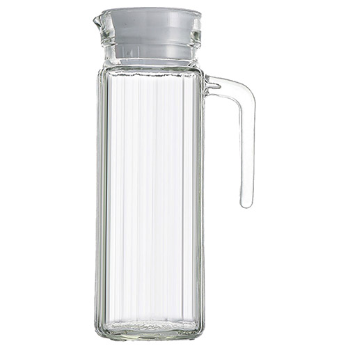 Jarra de Vidro com Listras e Tampa 1
