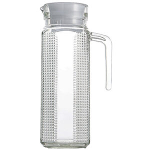 Jarra de Vidro com Textura e Tampa 1