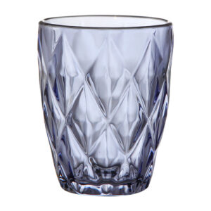Kit 6 Copos de Vidro Diamond Safira 280 ml - Lanty