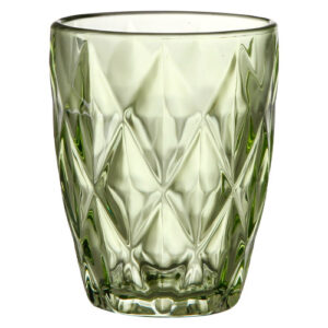 Kit 6 Copos de Vidro Diamond Esmeralda 280 ml - Lanty