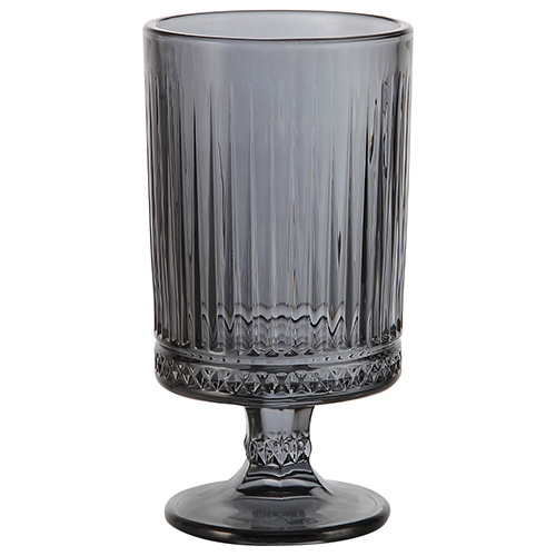 Vaso de Vidro Decorativo Liso Esplendor Titânio 10 x 18
