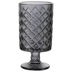 Vaso de Vidro Decorativo Topázio Titânio 10 x 18