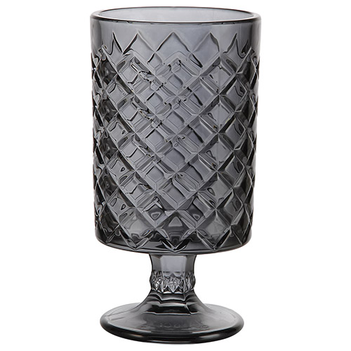 Vaso de Vidro Decorativo Topázio Titânio 10 x 18