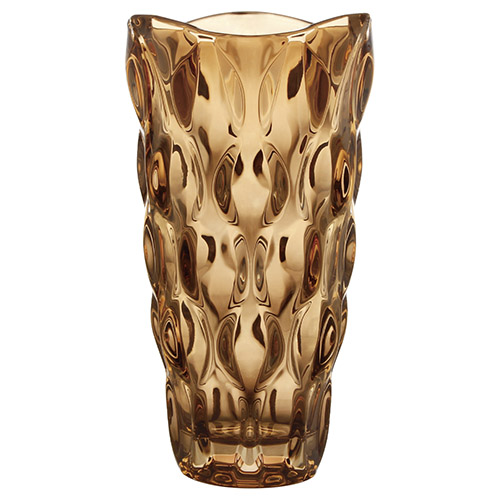 Vaso de Vidro Decorativo Halley Âmbar 13 x 24 cm - Lanty