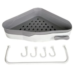 Prateleira de Canto Com Ganchos 28 x 20 x 5 cm - Organiz