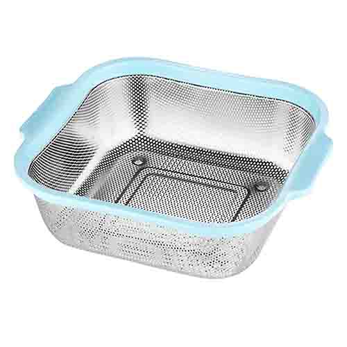 Escorredor Quadrado Multiuso com Alça Color 24 cm - Ke Home