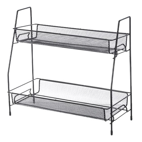 Prateleira Dupla Multiuso Aramado 36 x 17 x 33 cm - Organiz