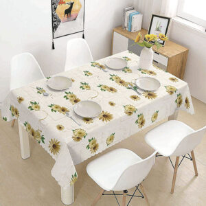 Toalha de Mesa Plástica Girassóis 140 x 180 cm - Organiz