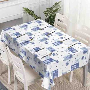 Toalha de Mesa Plástica Azul 140 x 240 cm - Organiz