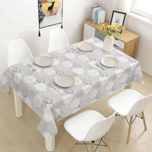 Toalha de Mesa Plástica Cinza 140 x 240 cm - Organiz