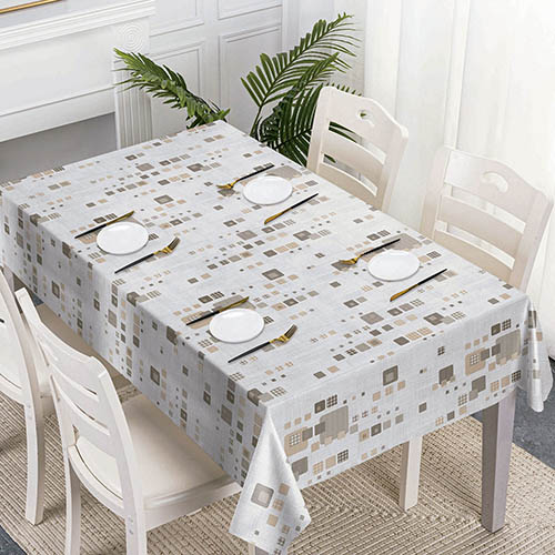 Toalha de Mesa Plástica Mini Quadrados 140 x 140 cm - Organiz