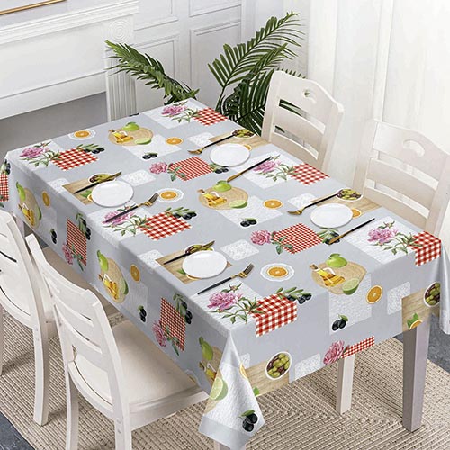 Toalha de Mesa Plástica Frutas 140 x 140 cm - Organiz